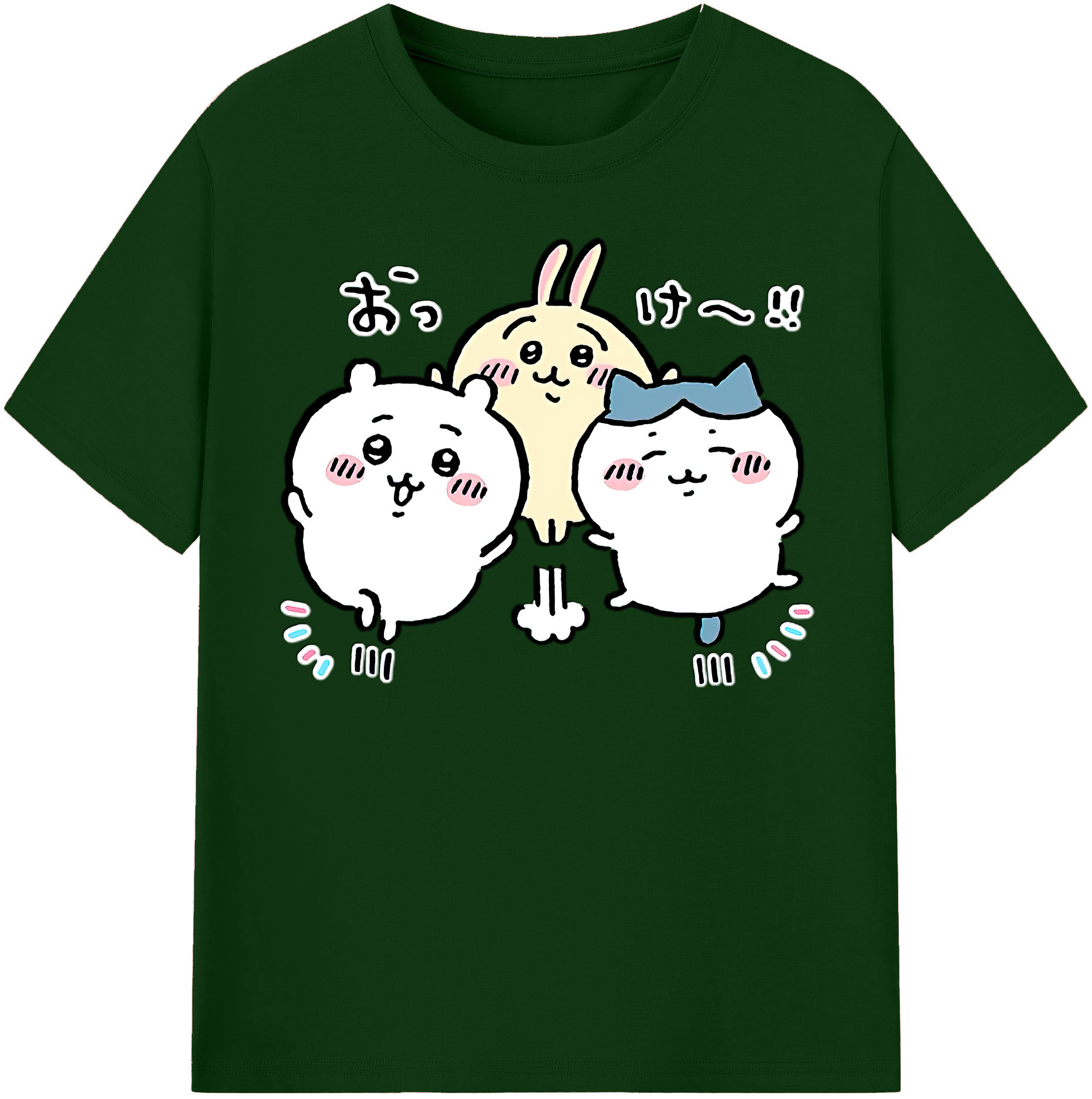 （画像用） ちいかわ ちいかわ Chii-kawa chiikawa 綿100％半袖Tシャツ（フロントプリント）